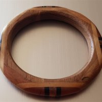 Дизайнерска ръчно изработена идианска дървена гривна, снимка 1 - Гривни - 42271430