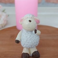 3d права весела овца силиконов молд форма калъп фондан свещ гипс шоколад, снимка 1 - Форми - 39013709