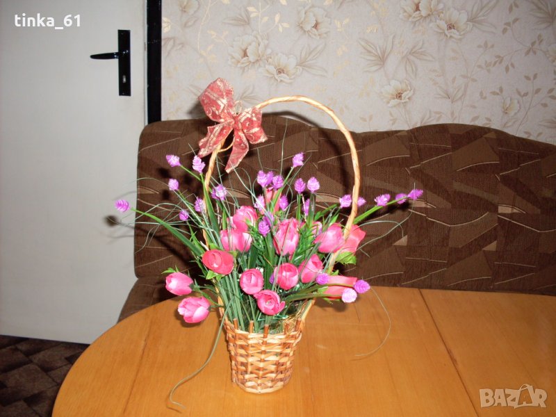Кошничка със цветя, снимка 1
