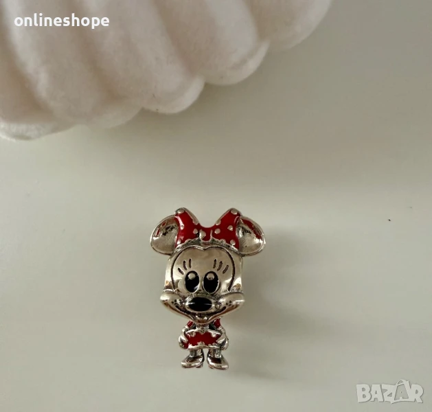 Сребро S925 Сребърен талисман Minnie Mouse Подходящ за гривни , снимка 1