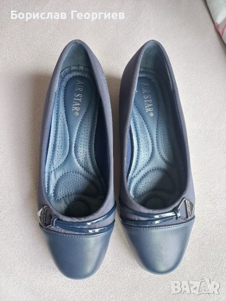 Обувки в тъмносиньо, нови, снимка 1