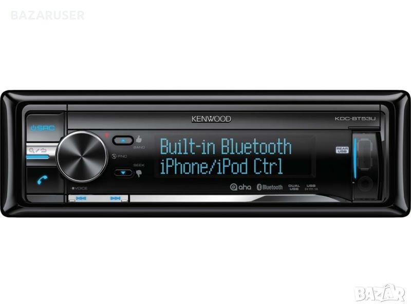 Авторадио KENWOOD KDC-BT53U s BT, CD, USB, RGB dis/Гаранция 12 месеца/, снимка 1