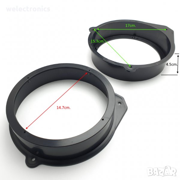 Фланци за говорители AUDI A3 A4 SAAB 2003- Комплект 2бр., снимка 1