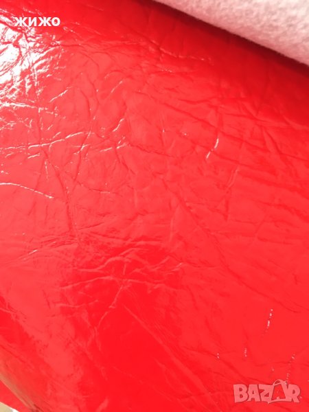Изкуствена кожа червен лак, снимка 1