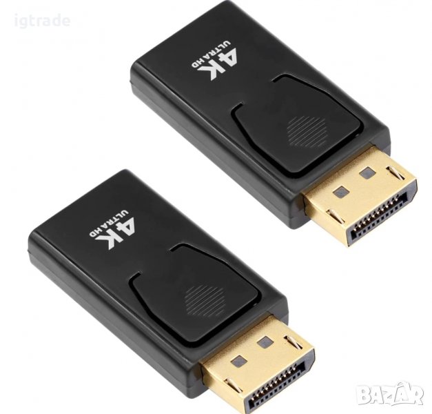 DP към HDMI адаптер - 4K, 3D DisplayPort към HDMI адаптер, снимка 1