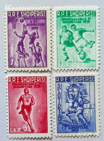 Албания, 1959 г. - пълна серия чисти марки, спорт, 2*15, снимка 1
