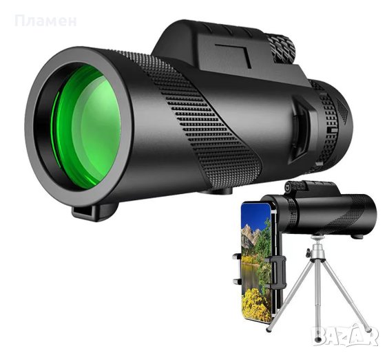 Монокъл бинокъл ( телескоп ) със стойка за телефон и статив, снимка 1