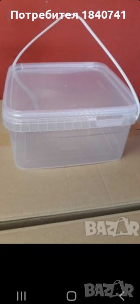 Кутии за 4 кг.сирене прозрачни и бели 5 литра, снимка 1