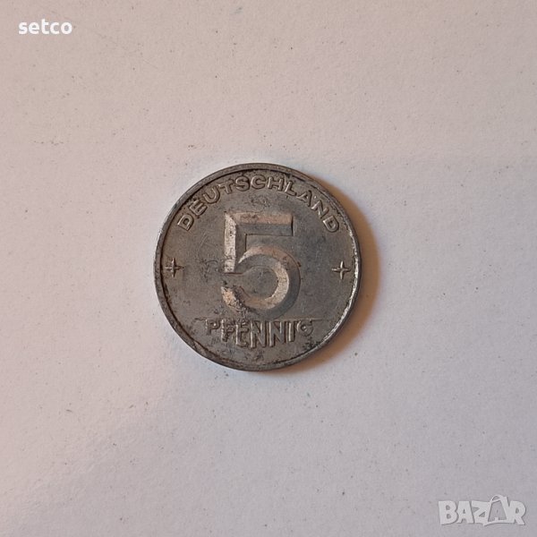 Германия ГДР 5 пфенига 1950 година  б54, снимка 1