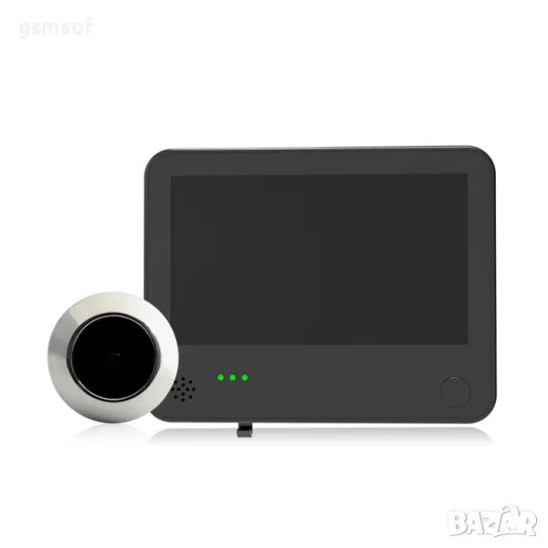  Камера шпионка за врата с вътрешен дисплей и WiFi управление Tuya, Smartlife, снимка 1