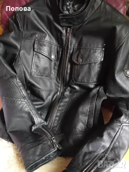 Промо!"Vera Pelle" естествена кожа мъжко яке, снимка 1