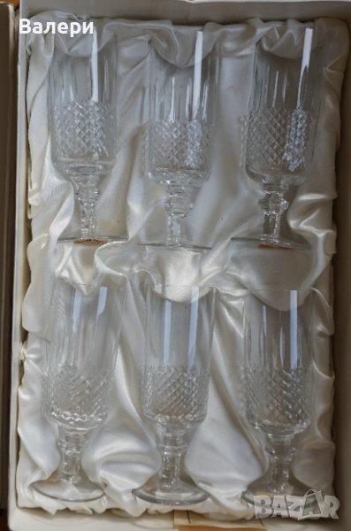 Кристални чаши за шампанско, безалкохолно, снимка 1