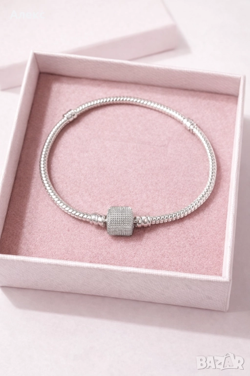 Сребърна гривна + Подарък, снимка 1