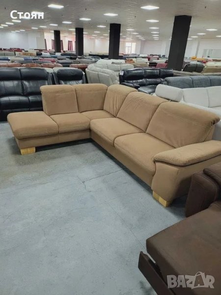 ПРОМОЦИЯ!!!Тъмно бежов диван от плат с ракла "PP - LA15052", снимка 1