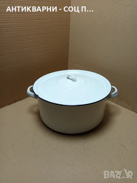 Соц Стара Емайлирана Тенджера 6лт., снимка 1