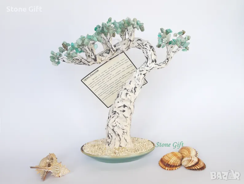 Дръвче Амазонит, Подарък Коледа, Подарък за 18 Рожден ден, 30 Годишнина, Подарък Приятели, снимка 1