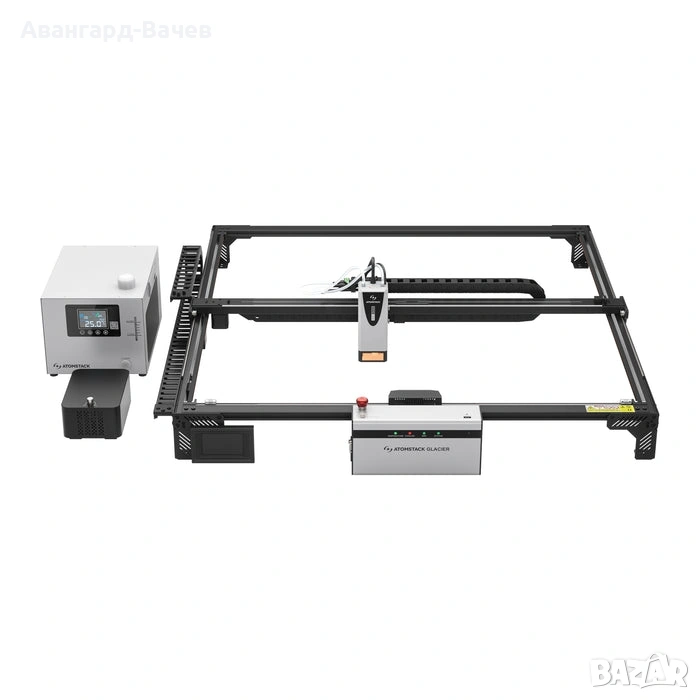 Лазер за гравиране и изрязване с водно охлаждане. Atomstack 120W. Раб площ 800х800мм , снимка 1