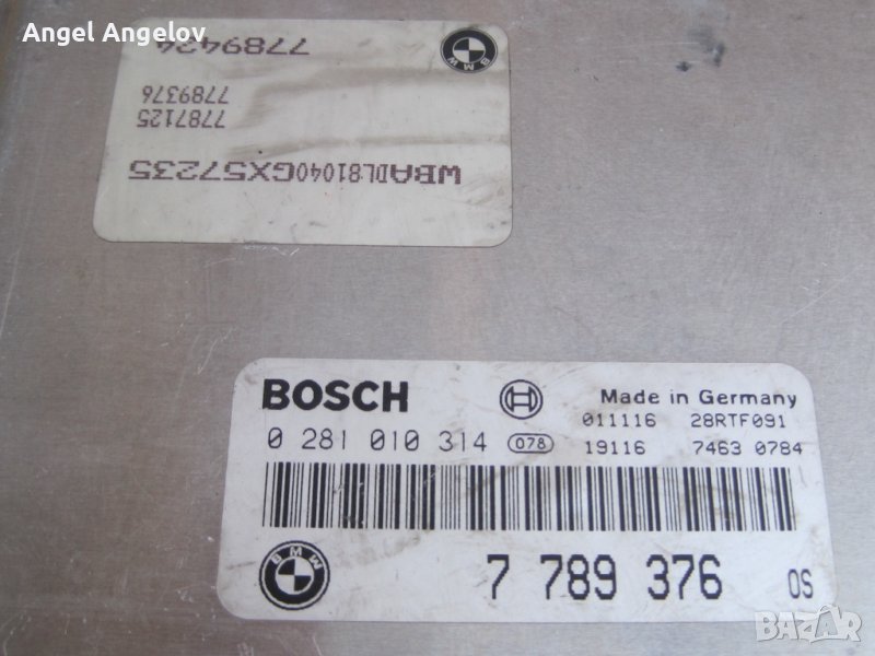 Компютър 0281010314 Bosch 7789376 БМВ Х5 3,0 00-06г 184кс BMW X5 E53 3,0d m57 d30 , снимка 1