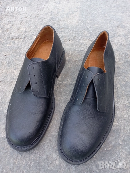 Обувки мъжки естествена кожа черни, снимка 1