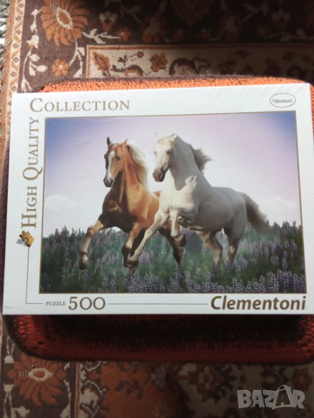 Мозайка 500 части италианска,на картинката коне, снимка 1