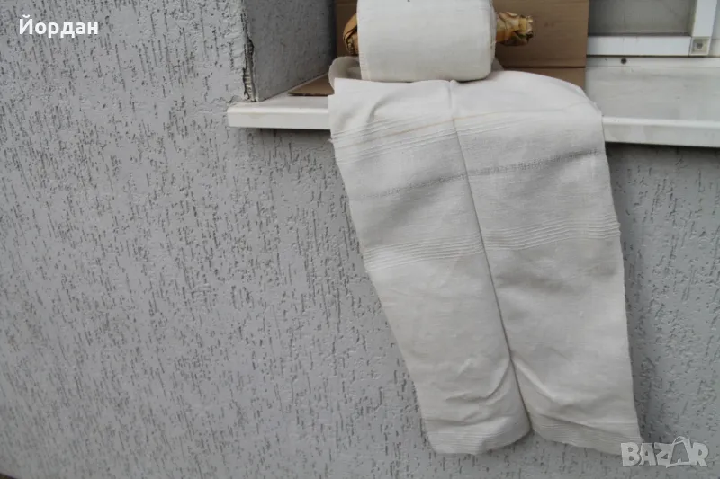 Ръчно тъкан ленен плат за кърпи, снимка 1