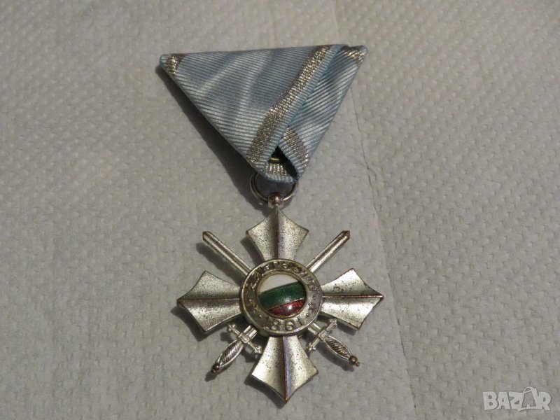 Орден За Военна заслуга 6 степен за фронтови заслуги Царство България, Цар  Фердинандова сребро, снимка 1
