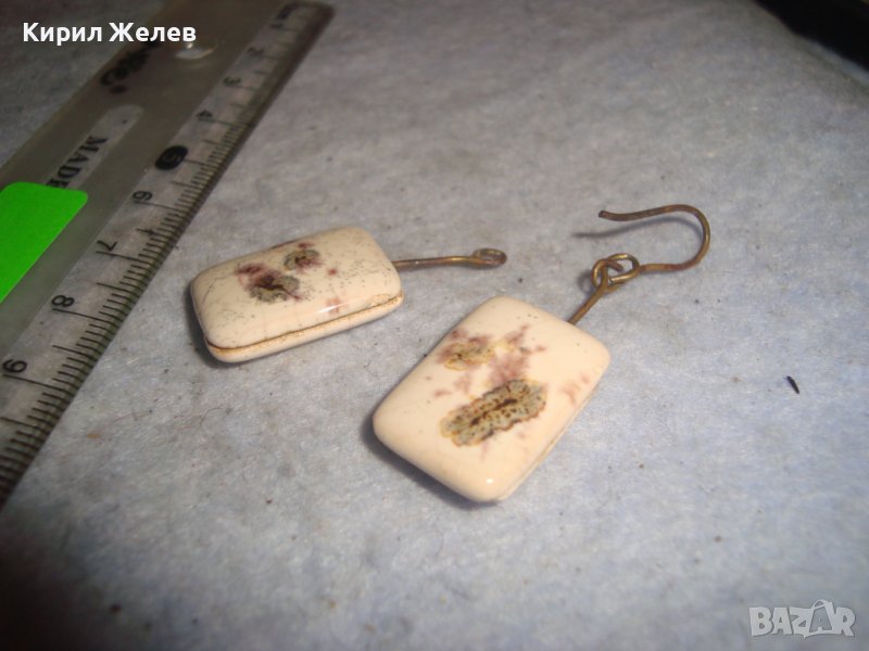 РИСУВАНА ЦВЕТНА АРТ КЕРАМИКА - СТАРИ РЕТРО - ВИНТИДЖ БЕЛ ЕПОК ОБЕЦИ РЪЧНА ИЗРАБОТКА 14190, снимка 1