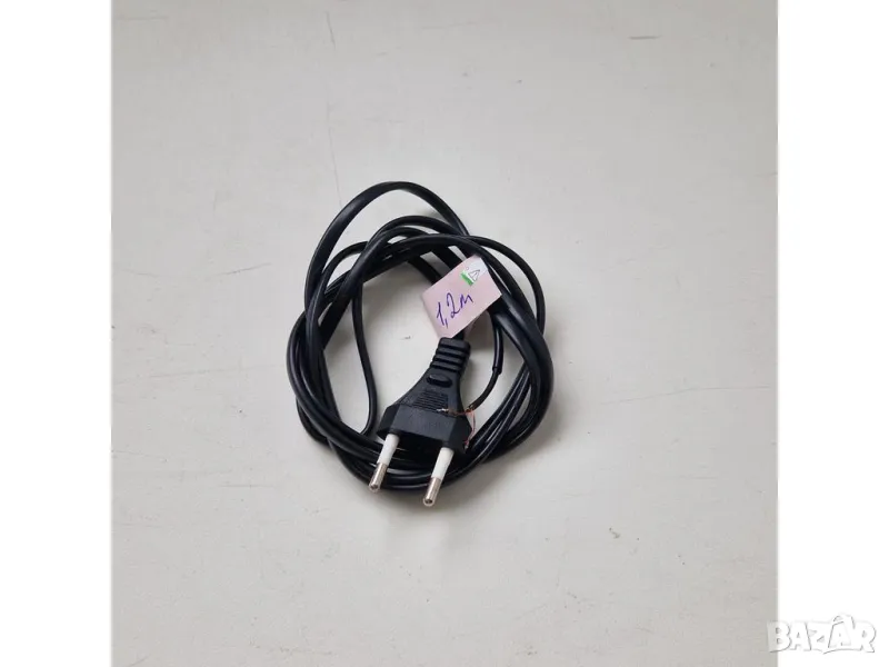Захранващ кабел 1.2 м, 2x0.5 мм², мед, 2.5 A, снимка 1