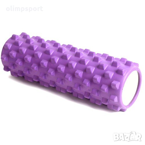 Фоумролер за пилатес и йога MAX, 45х15х15 см, С грайфери за масажи,  (30004605) нов Масажен ролер, к, снимка 1