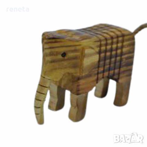 Играчка , Слон, Дървен, 10,5х5х8,5 см, снимка 1