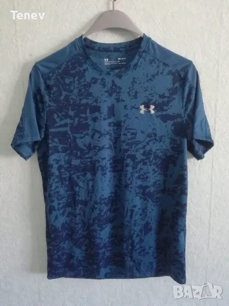 Under Armour Fitted Blue Camo HeatGear оригинална нова тениска фланелка размер М , снимка 1