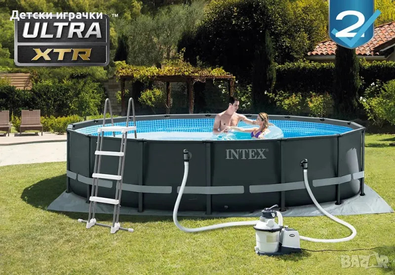 Сглобяем Басейн Intex Ultra Frame, Ф549 x 132 см, с пясъчна помпа, снимка 1