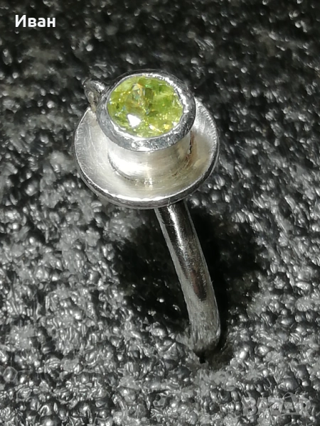 Сребърен пръстен - чашка, снимка 1