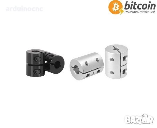 Твърд съединител Anti Backlash 5x8 ос към стъпков мотор nema за 3D принтер printer, снимка 1