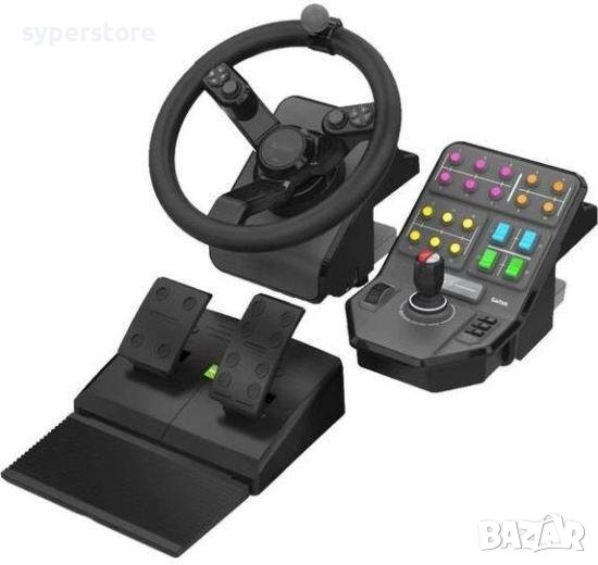 Волан с педали и контролен панел Logitech G Saitek Farm Sim Controller За фермерски и други игри , снимка 1