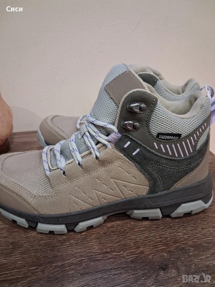 Туристически обувки високи ест.кожа номер 39, снимка 1