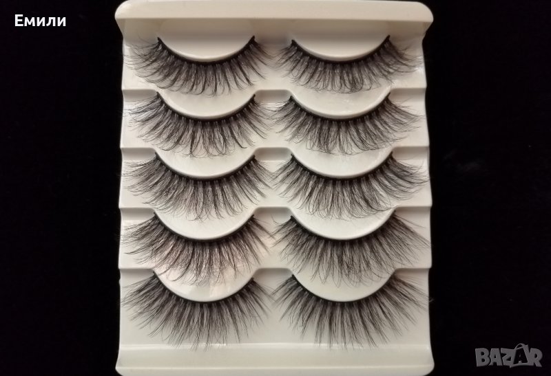 3D изкуствени мигли 5 чифта в кутия , снимка 1