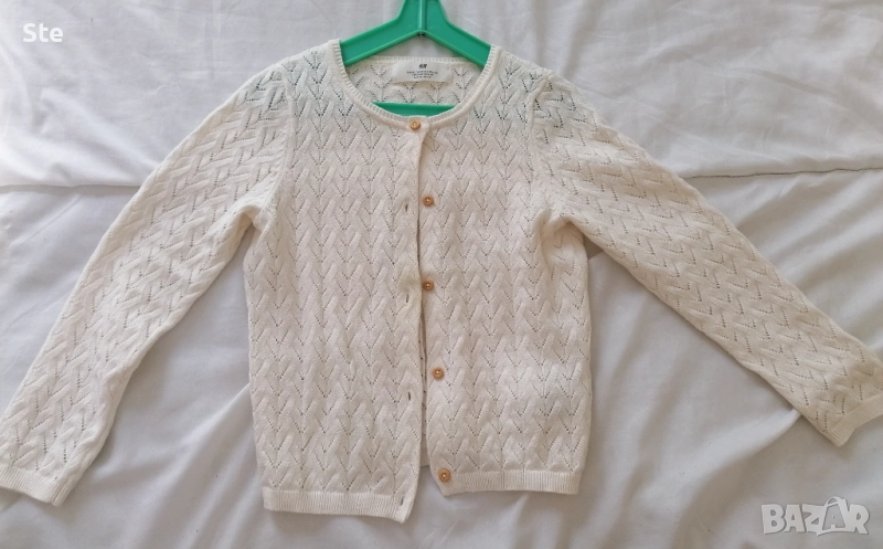 Нова 100% памучна жилетка HM размер 4-6г, снимка 1