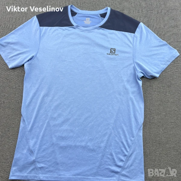 Мъжка Тениска Salomon Размер S Спортна Туристическа Синя, снимка 1