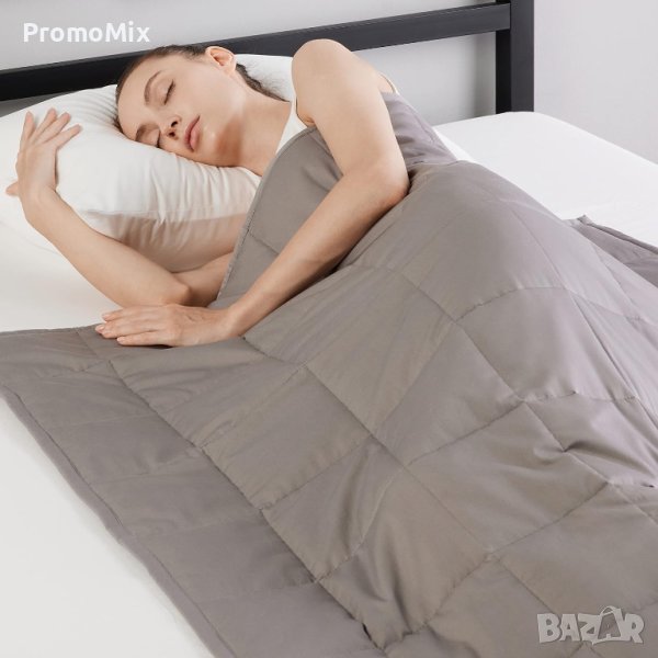 Одеяло с тежести 9 кг Amazon Basics Twin SU001 120х180см Юрган тежко Утежнено одеяло Антистрес двойн, снимка 1