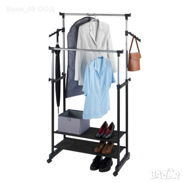 Подвижен щендер с етажерки и допълнителни закачалки, снимка 1