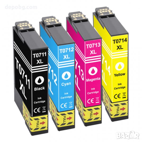 Комплект мастилници тонер мастило касети за Epson 0711 - 0714, снимка 1