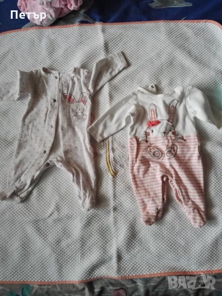 2бр Гащеризони за бебе 0-3 месеца, гащеризон, детски дрехи, снимка 1