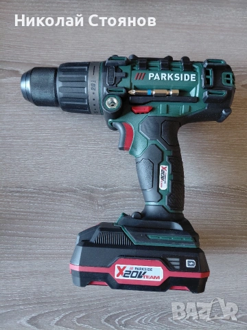 Ударна бормашина Parkside с батерия 20V 4Ah и зарядно 20V 2.4A, снимка 3 - Други инструменти - 54254318