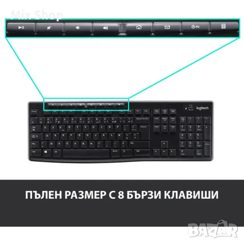 Нов Безжичен Комплект LOGITECH MK270, снимка 2 - Друга електроника - 55842051