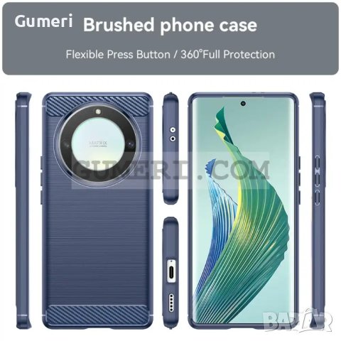 Honor Magic5 Lite Противоударен Силиконов Гръб - Карбон, снимка 10 - Калъфи, кейсове - 42648566