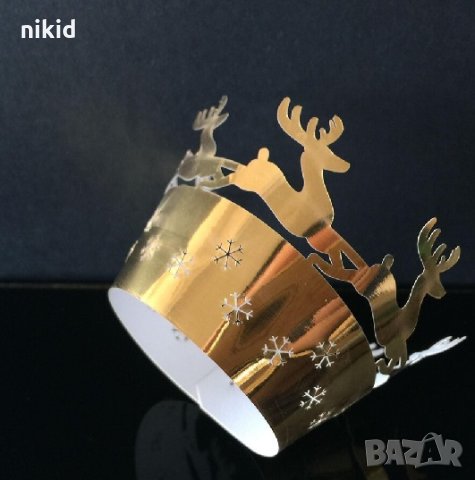 12 бр Коледни Елени и снежинки  декори декорация за мъфини кексчета кошнички, снимка 3 - Други - 30329602