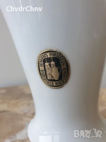 2бр Bareuther Бавария стара немска пиедестална порцеланова чиния-купа-фруктиера-ваза, снимка 10 - Вази - 49829459