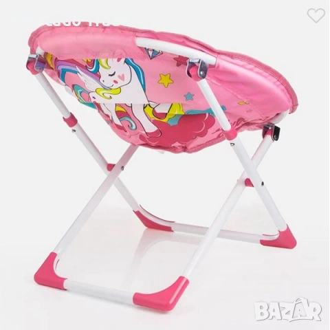 Детски стол-фотьойл Mercado Trade, За плаж, Розов, Еднорог, снимка 4 - Мебели за детската стая - 53967224