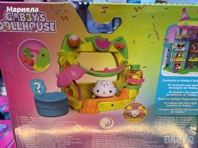 DREAMWORKS GABBY'S DOLLHOUSE - Комплект за игра на балкона Kuchis Juice Bar, снимка 13 - Други - 53888968